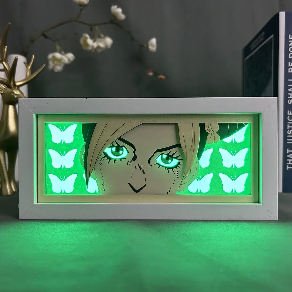Светильник ночник 3D Невероятные Приключения ДжоДжо Джолин JoJo's Bizarre Adventure Jolyne 20 см NL3D JJ JC - фото 2