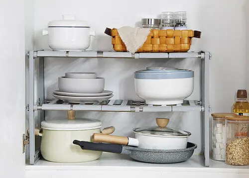 Регульована кухонна полиця — органайзер — Kitchen Rack - фото 4