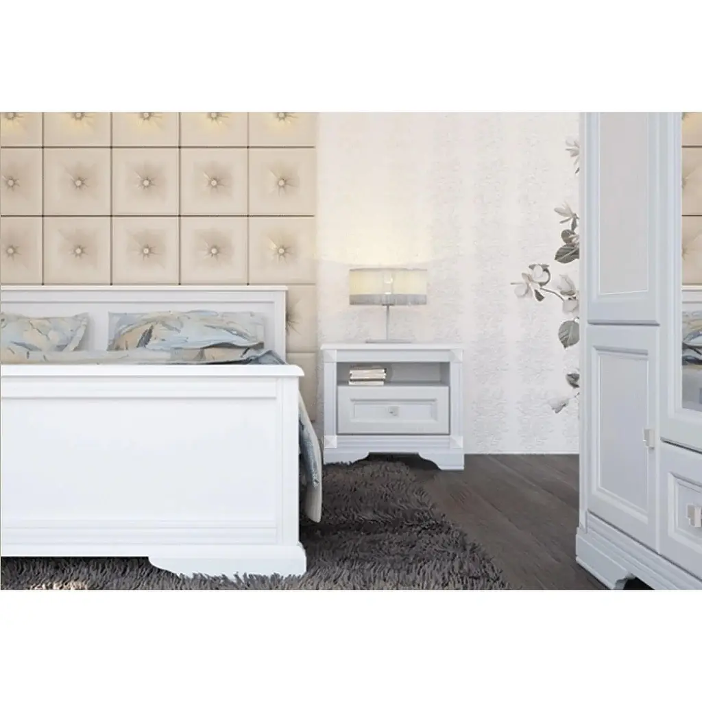 Шафа для одягу в спальню Gerbor Клео 4d/1s Білий (GRB-1417) - фото 6