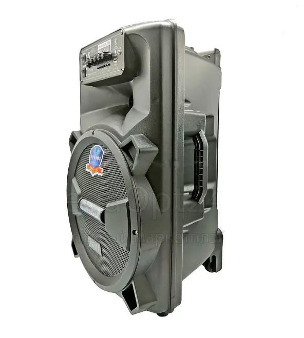 Колонка Big LT-1206 bluetooth + 2 мікрофона (360х280х560) USB/MP3/FM/BT/TWS Чорна - фото 2