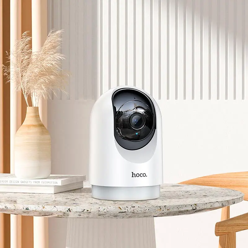 Камера видеонаблюдения Smart camera Hoco D1 Wi-Fi 3MP IP indoor (Белая) - фото 6