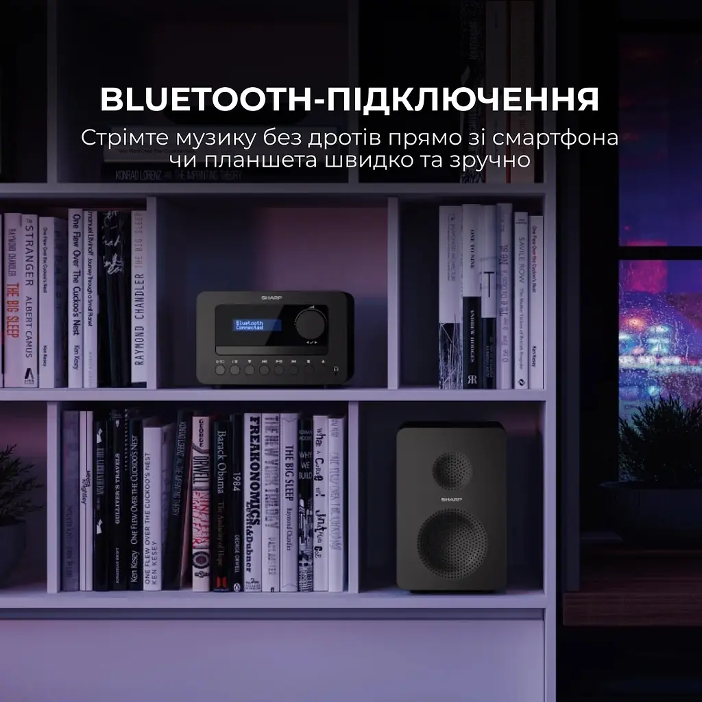 Мікросистема Sharp Micro Sound System Black (XL-B520D(BK)) - фото 8