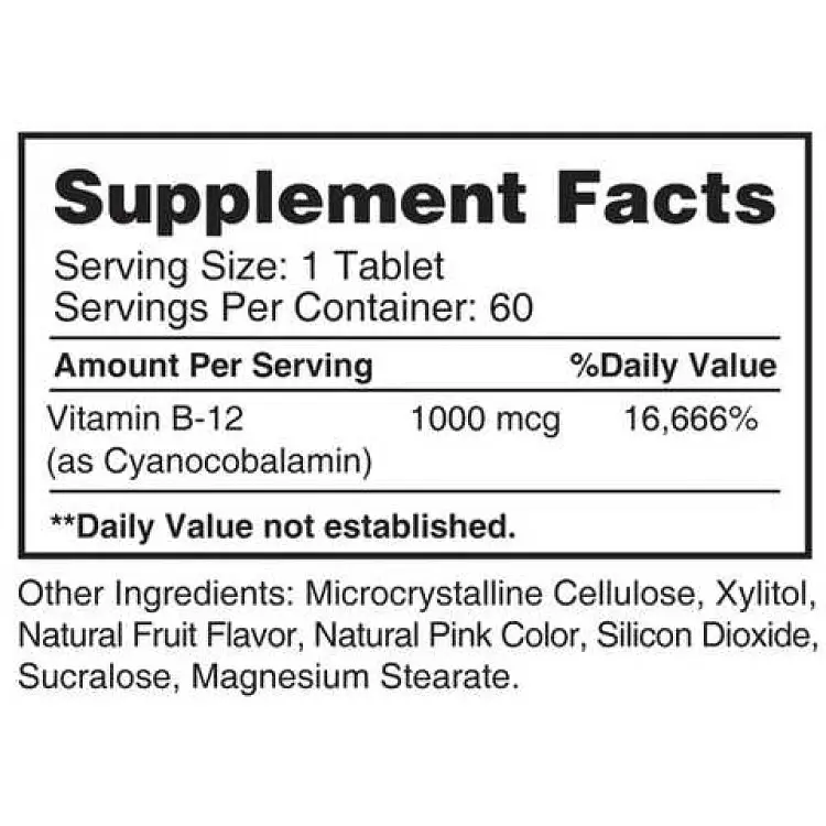 Вітаміни Earths Creation Vitamin B-12 1000 mcg Sublingual 60 таб (1091-818 251) - фото 2