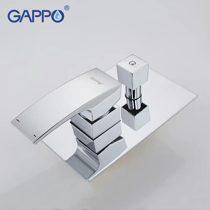 Душова система прихованого монтажу Gappo G7107, вилив - перемикач на лійку, 3-функції, хром - фото 3