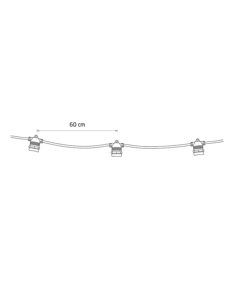 Гирлянда Nowodvorski 7873 Festoon lights E27 10x15W IP65 Bl - фото 3