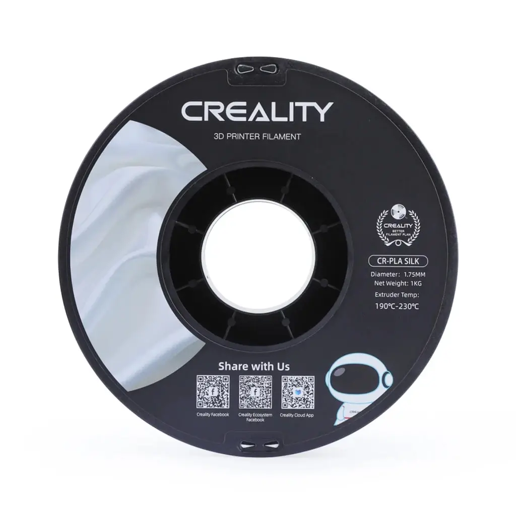 Пластик для 3D-принтера Creality PLA silky shine 1 кг, 1.75 мм, білий (3301120004) - фото 3