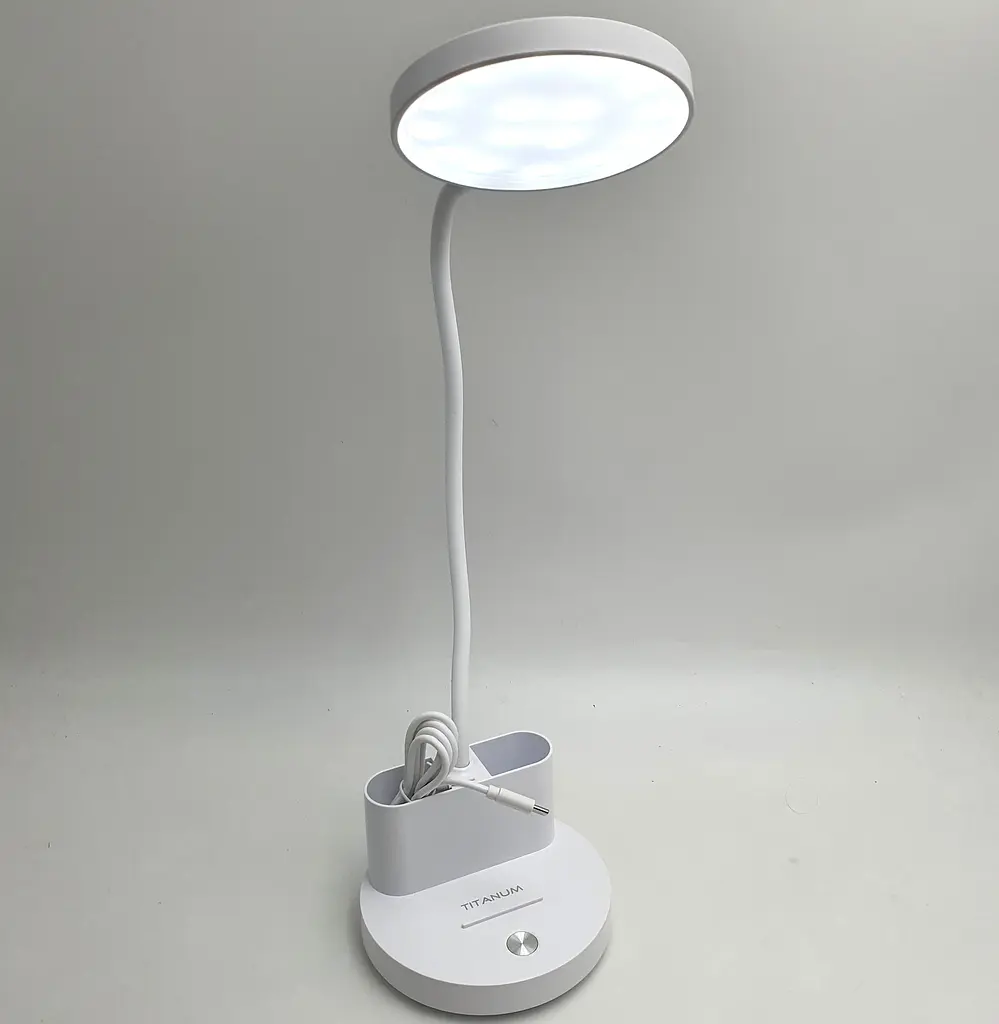 Настільна LED-лампа 40 см сенсорна світлодіодна 6 W акумуляторна (знімний 18650 1200 mAh) 2700–6000 K TITANUM 011 W - фото 10