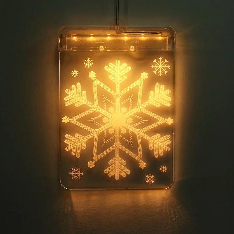 Гірлянда LED Star штора 3D світлодіодна Happy new year - фото 3