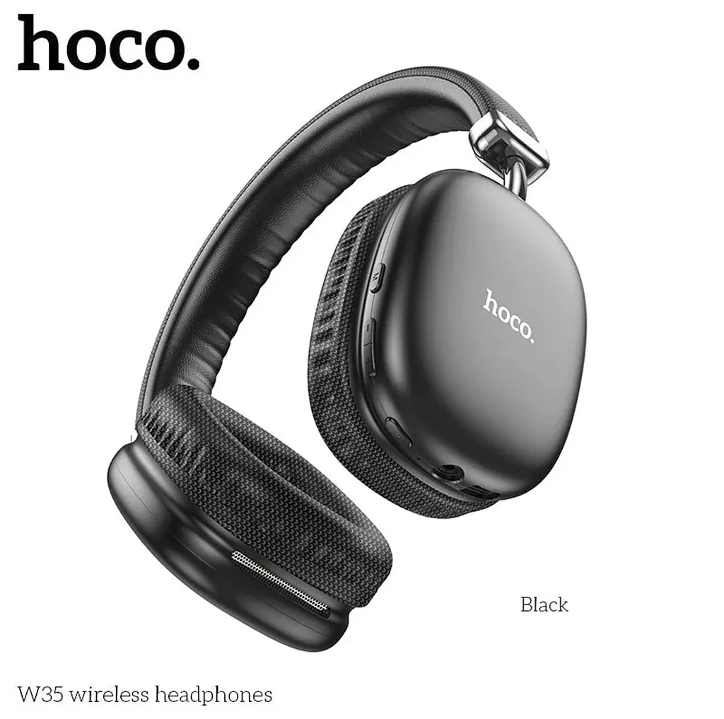 Наушники с микрофоном накладные Hoco W35 |BT5.3, 40h| Black - фото 2