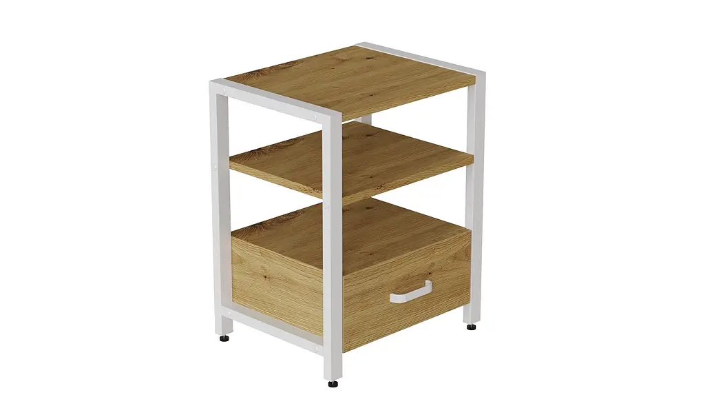 Тумба универсальная Ferrum-decor Вивьен 1/1 50x41x40 белый ДСП Дуб Артизан 16мм (FRD-104147) - фото 6