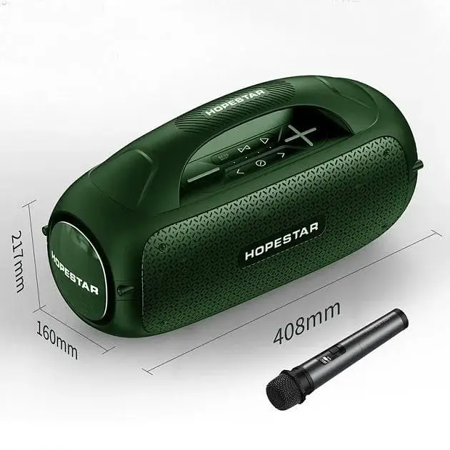 Колонка Hopestar A50 Bluetooth мощная 80 Вт с микрофоном и ручкой (41750-A50_3453) - фото 4