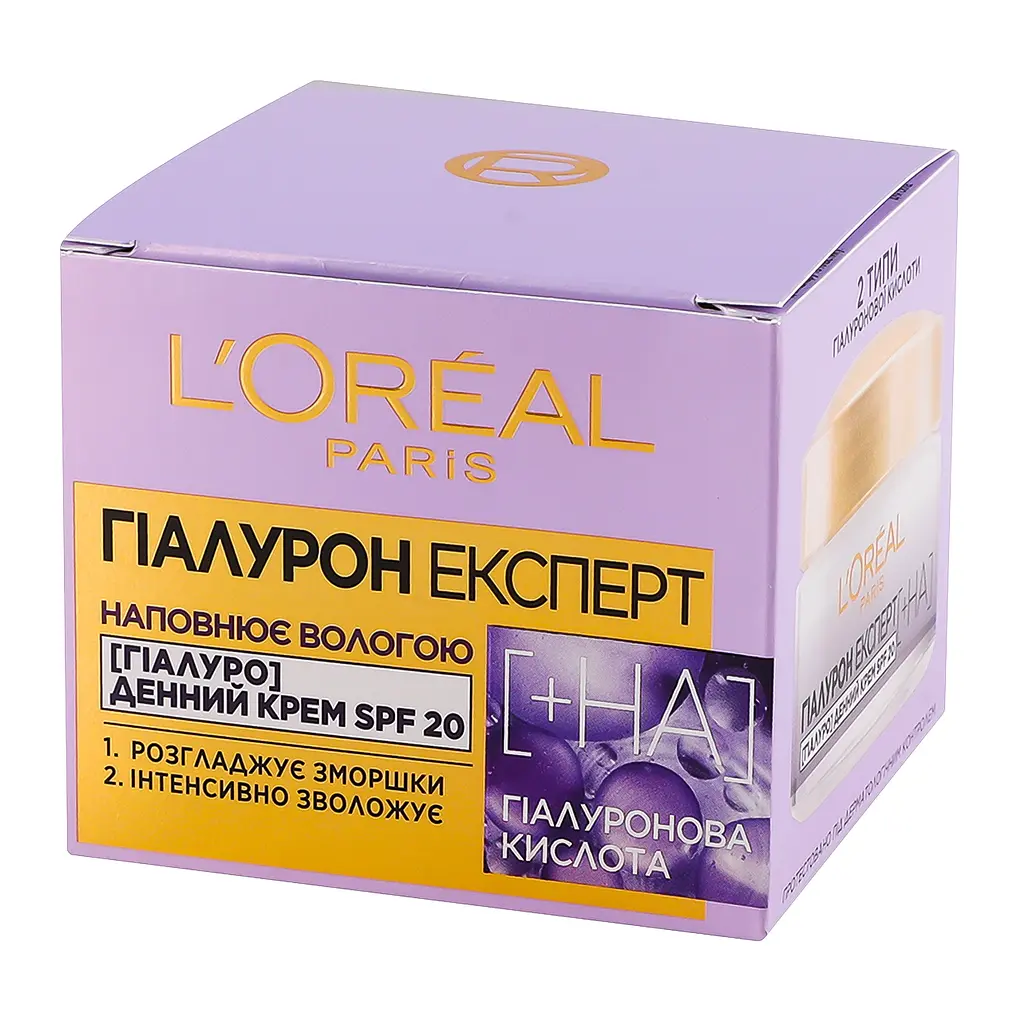 Денний крем для обличчя L'Oreal Paris Гіалурон експерт Зволожувальний догляд, SPF 20, 50 мл (A9937000) - фото 4