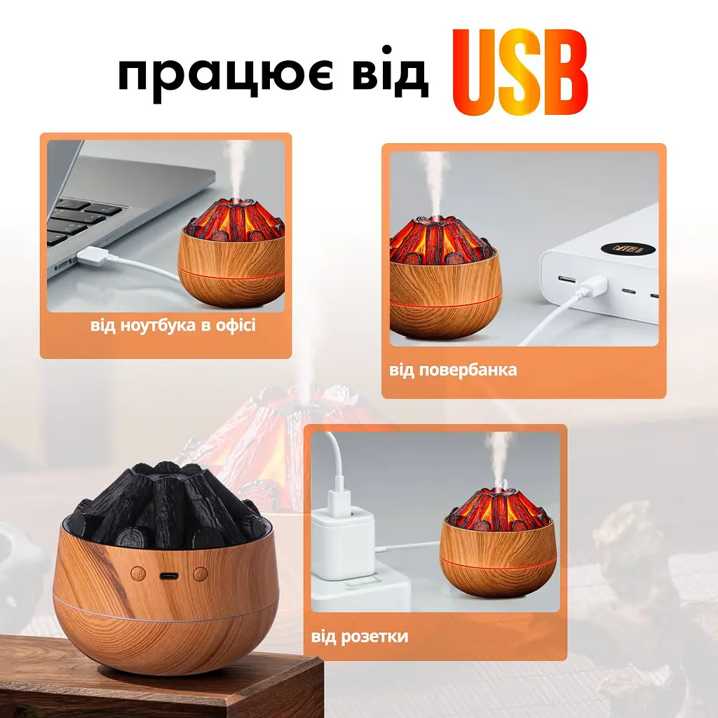 Зволожувач повітря No Brand Вулкан 0.3 л (V-300) - фото 6
