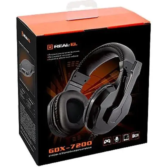 Гарнітура Real-El GDX-7200 Black (EL124100018) - фото 3