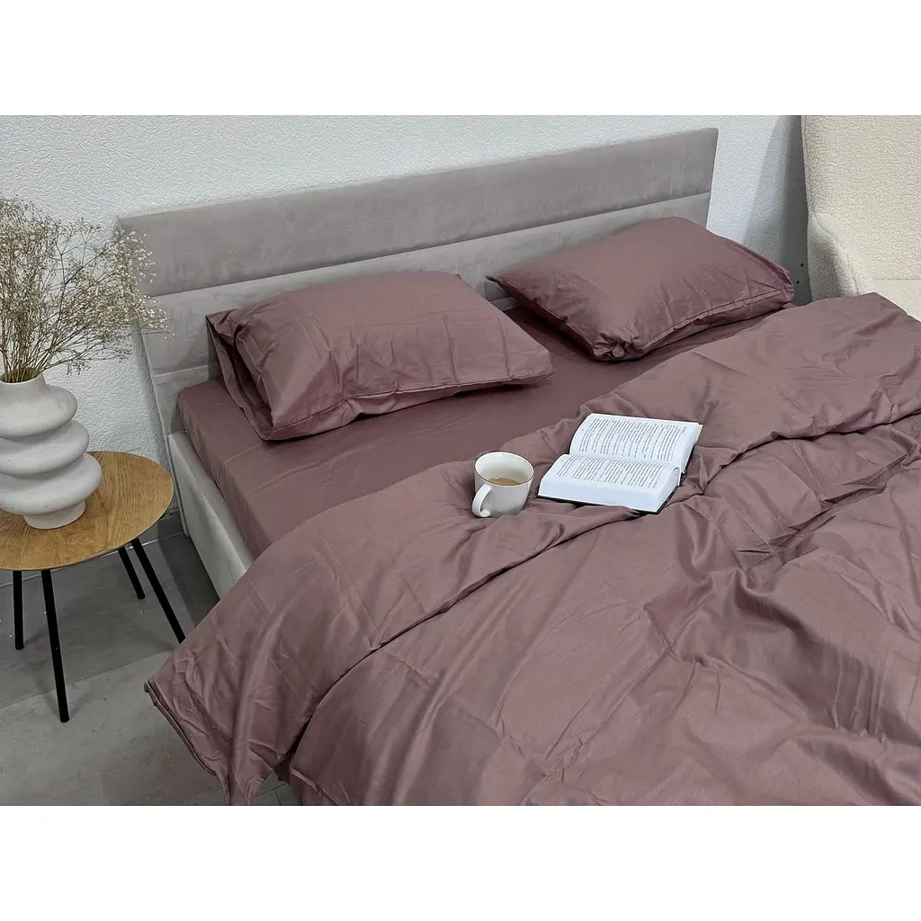 Підковдра Ecotton Stucco сатин 210х220 см коричнева (24773) - фото 5