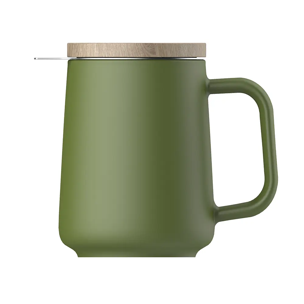 Чашка-заварник U Brewing Mug Wood, 500 мл - Жовтий - фото 5