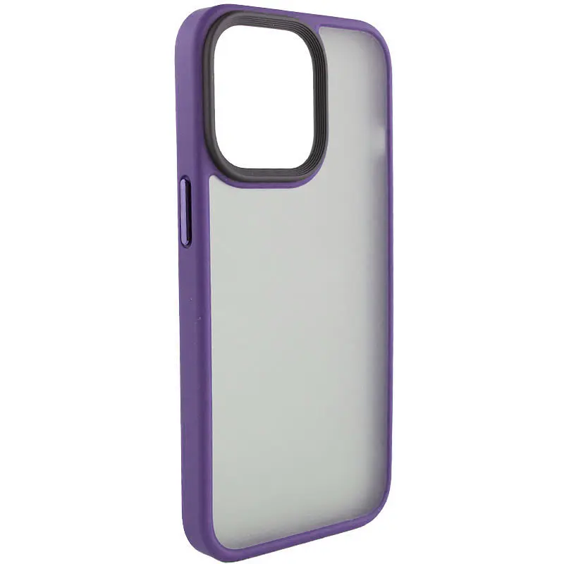 TPU+PC чохол Metal Buttons для Apple iPhone 14 Pro 6.1" Темно-фіолетовий - фото 3
