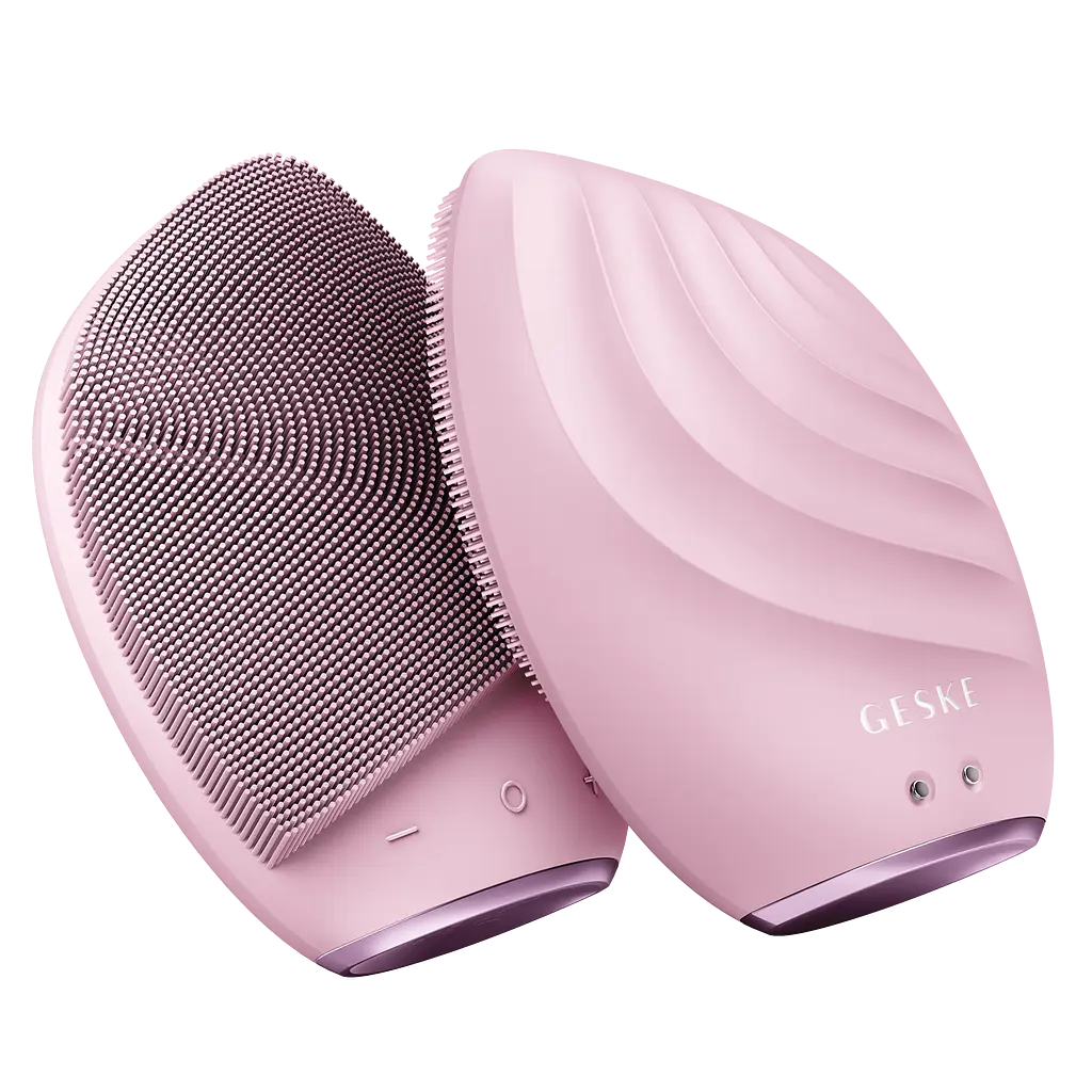 Електронна звукова щітка для обличчя GESKE Sonic Facial Brush 5 в 1 рожева - фото 2