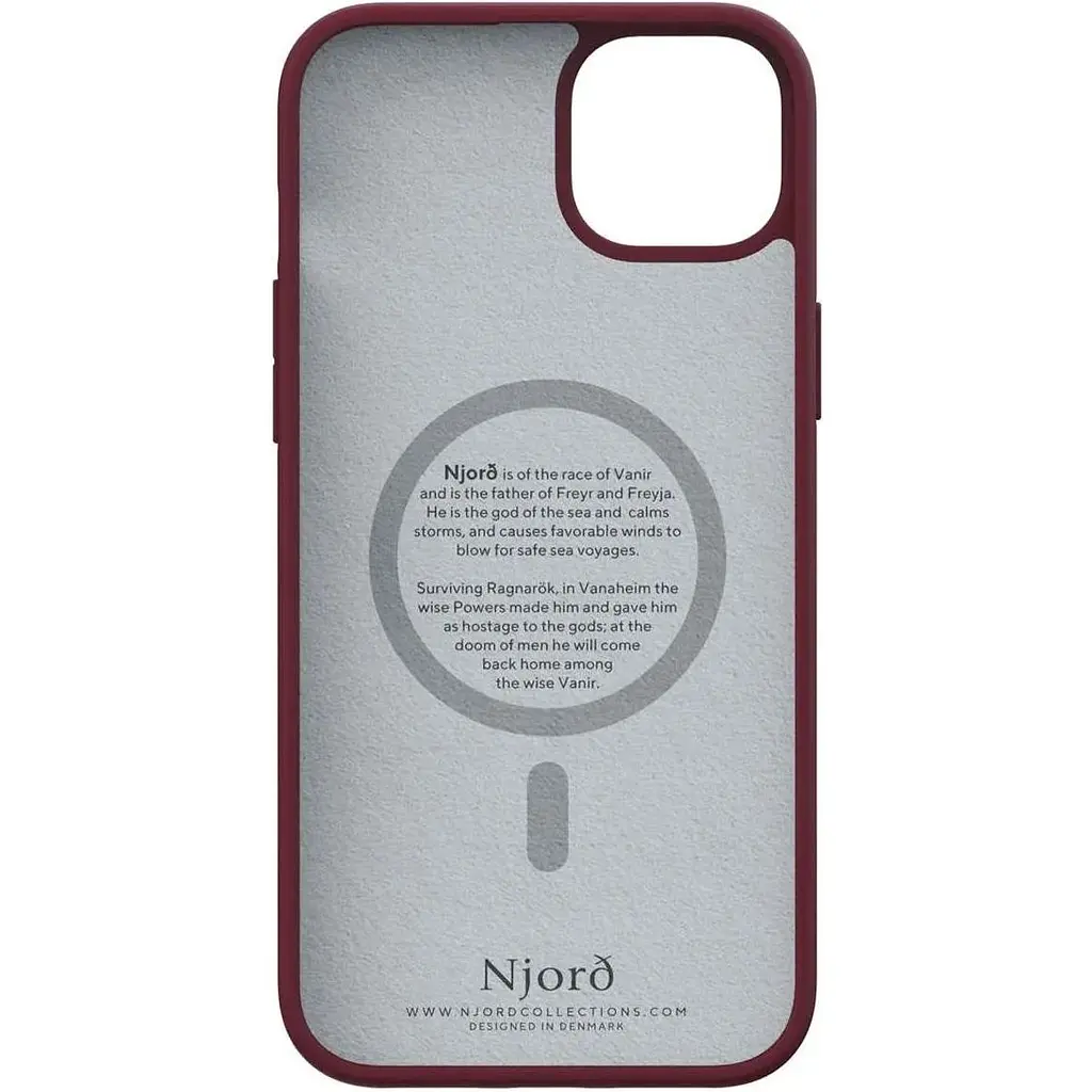 Чехол-накладка Njord Suede MagSafe Case Red для iPhone 15 Plus (NA52SU11) - фото 5