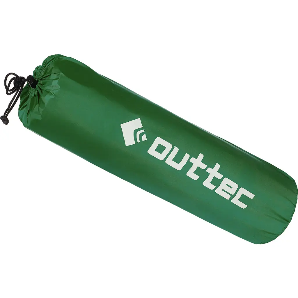 Самонадувний килимок Outtec з подушкою гладкий зелений - фото 7