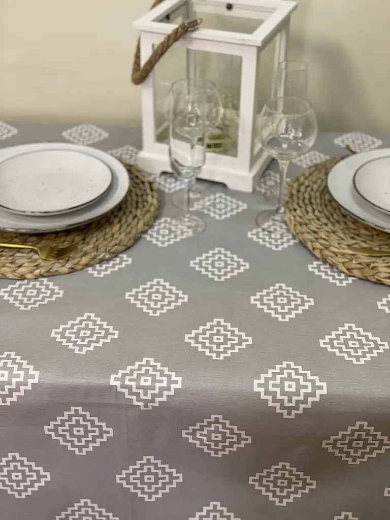 Скатерть Ecotton Влагоотталкивающая Duck, 220х170 см, серый (23524) - фото 2