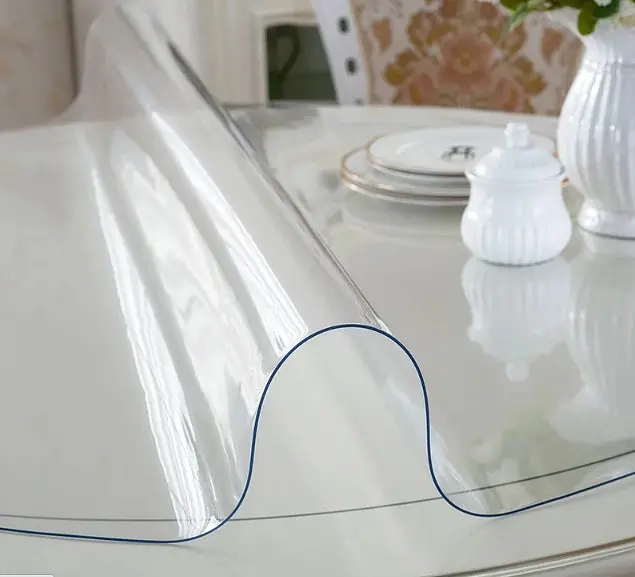Мягкое стекло Прозрачная силиконовая скатерть на стол Soft Glass Защита для мебели 2.2х1.0м (толщина 1.5 мм) - фото 4