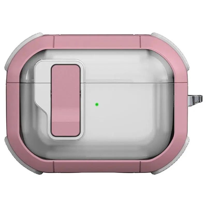 Футляр протиударний Locking Button для навушників Airpods Pro 3 Pink - фото 1