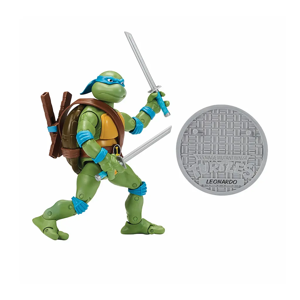 Набор фигурок TMNT Черепашки-ниндзя классические Леонардо против Рокстеди, 15 см (81276) - фото 3