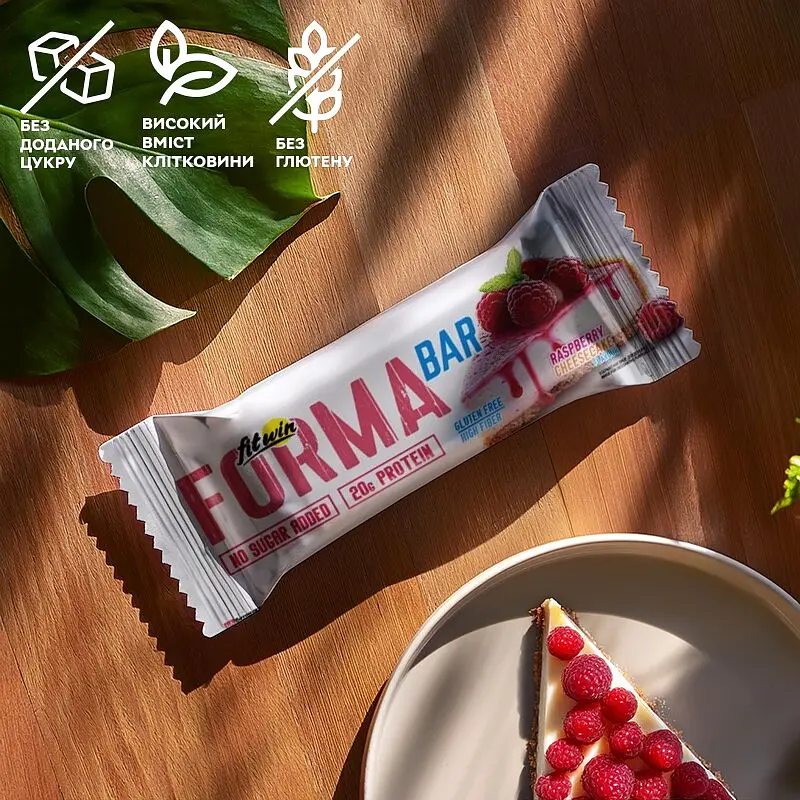 Батончик FitWin Forma Bar 33%, 60 грам - Малиновий чизкейк