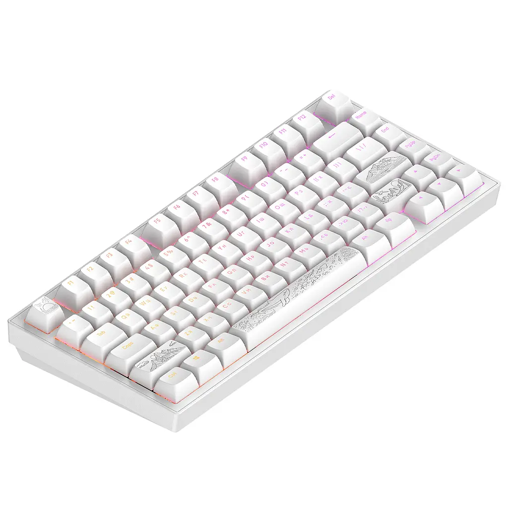 Клавіатура Dark Project ALU81 Terra Nostra PBT RGB Mech G3MS Moonstone White (DPKB_NOSTRA_81_ANSI_WHITE_UA) - фото 4