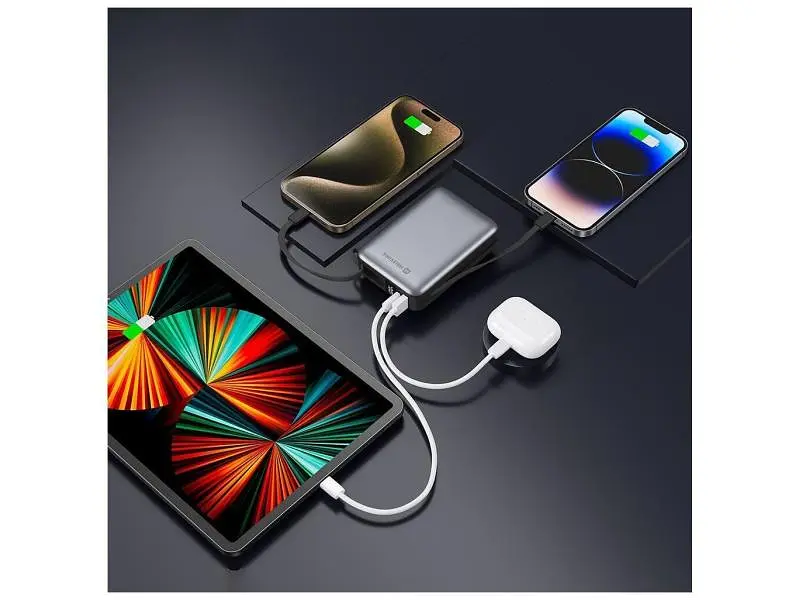 Зовнішній акумулятор (Power Bank) Swissten SPACE 20000mAh Silver (8595217490598) - фото 5