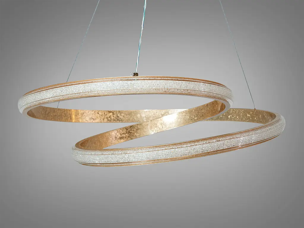 Підвісна люстра LED Diasha золото 65Вт 3575Лм 3CCT - фото 4