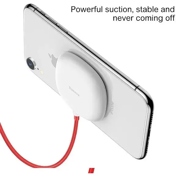 Бездротова зарядка Baseus QI Suction Cup WXXP-01 2 А 10Вт Білий (1797978951) - фото 3