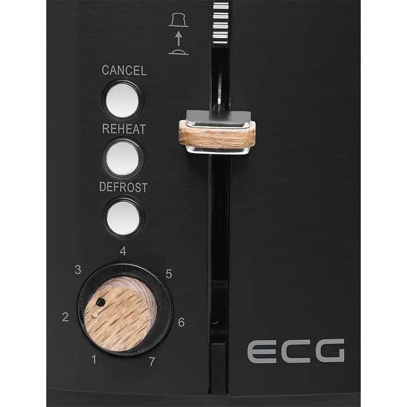 Тостер ECG ST 2768 Timber Black - фото 6