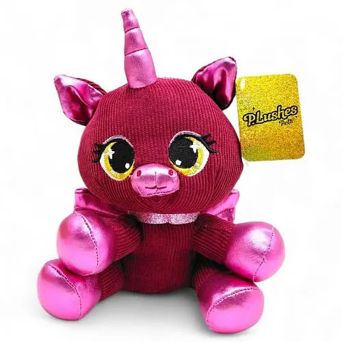 М’яка іграшка Plushes Pets 15 см (бордовий єдиноріг)