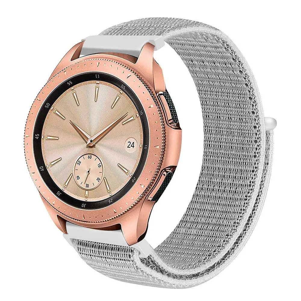 Ремінець BeWatch нейлоновий липучка для Samsung Galaxy Watch 42 мм Білий (1011311) - фото 2
