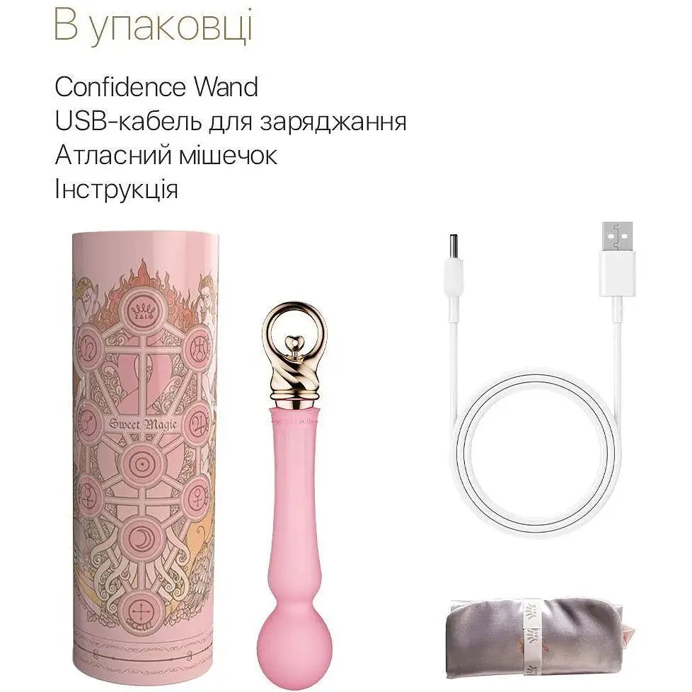 Вибромассажер с подогревом Zalo Sweet Magic Confidence Wand Fairy Pink - фото 8