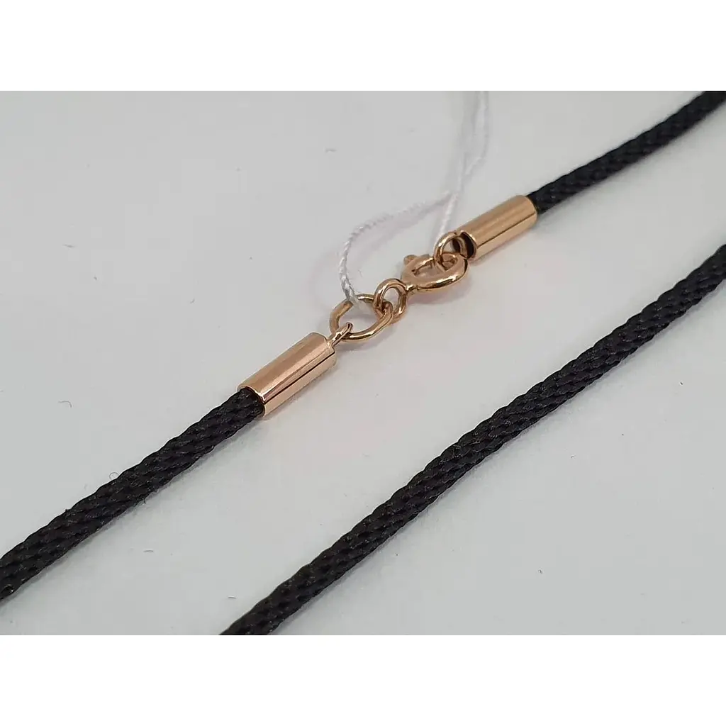 Ювелирный шелковый шнурок Tango с золотыми вставками. 950102 50 - фото 4