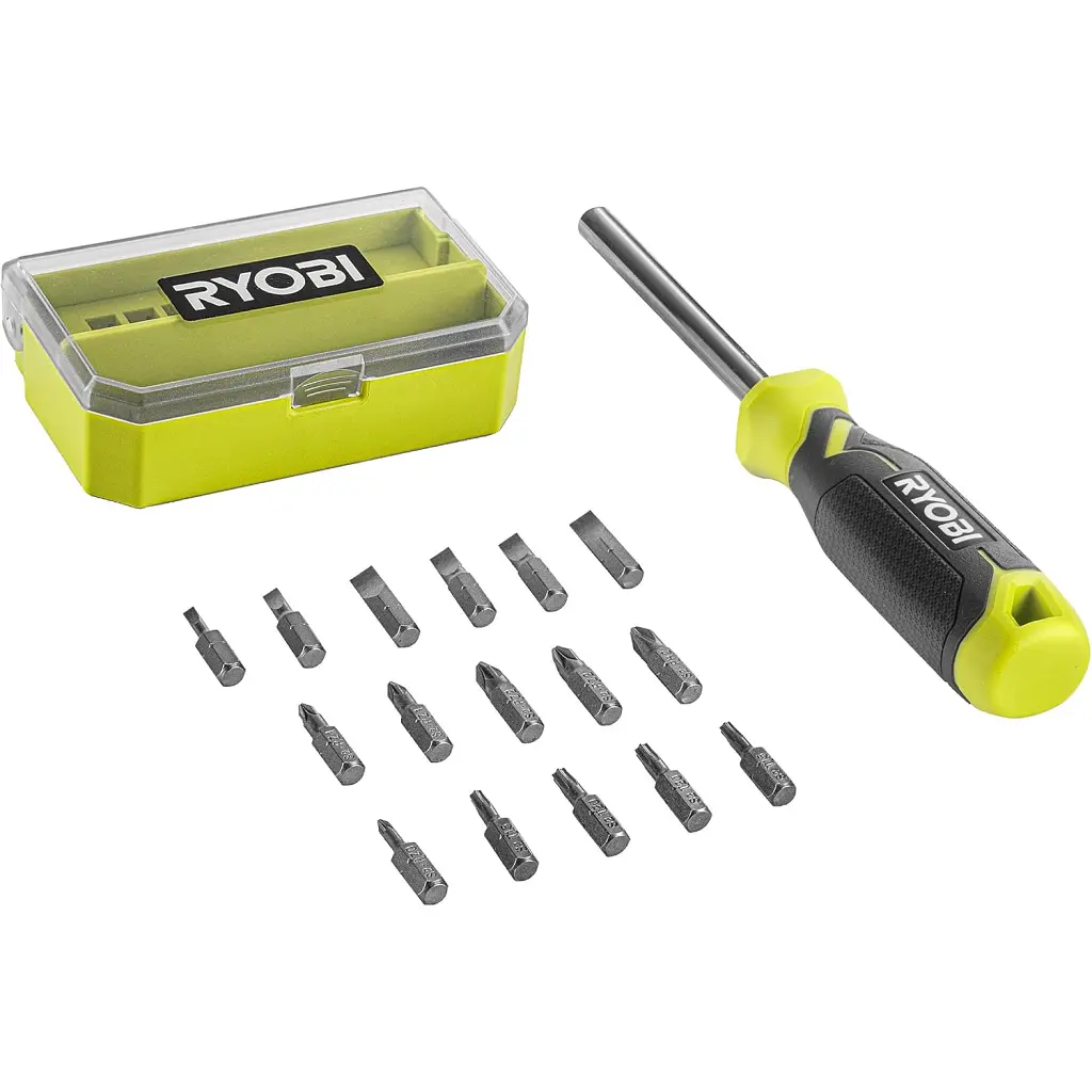 Викрутка Ryobi RHSDM1701, бітотримач 1/4", 100мм, 16 біт, SL,PH,PZ,Torx, кейс (5132006050) - фото 4