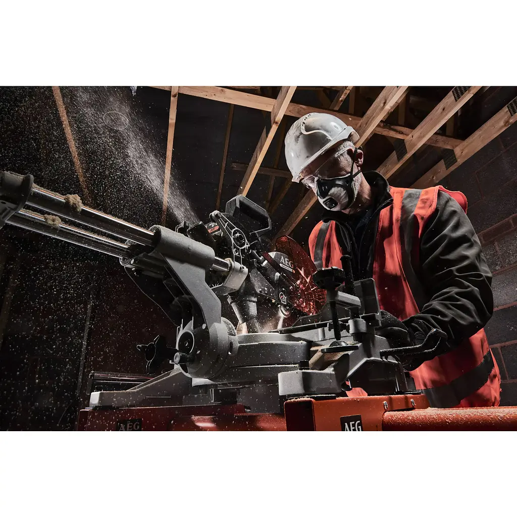 Пила торцовочная AEG бесщеточная аккумуляторная Li-Ion 18 В (BPS18-254BL-0) - фото 2