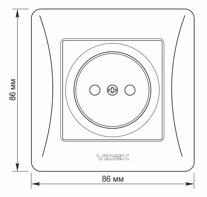 Розетка Videx Binera одинарна без заземлення біла (VF-BNSK1-W) - фото 5