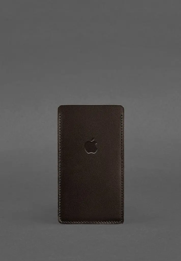 Кожаный чехол для iPhone 11 Темно-коричневый Краст - фото 2