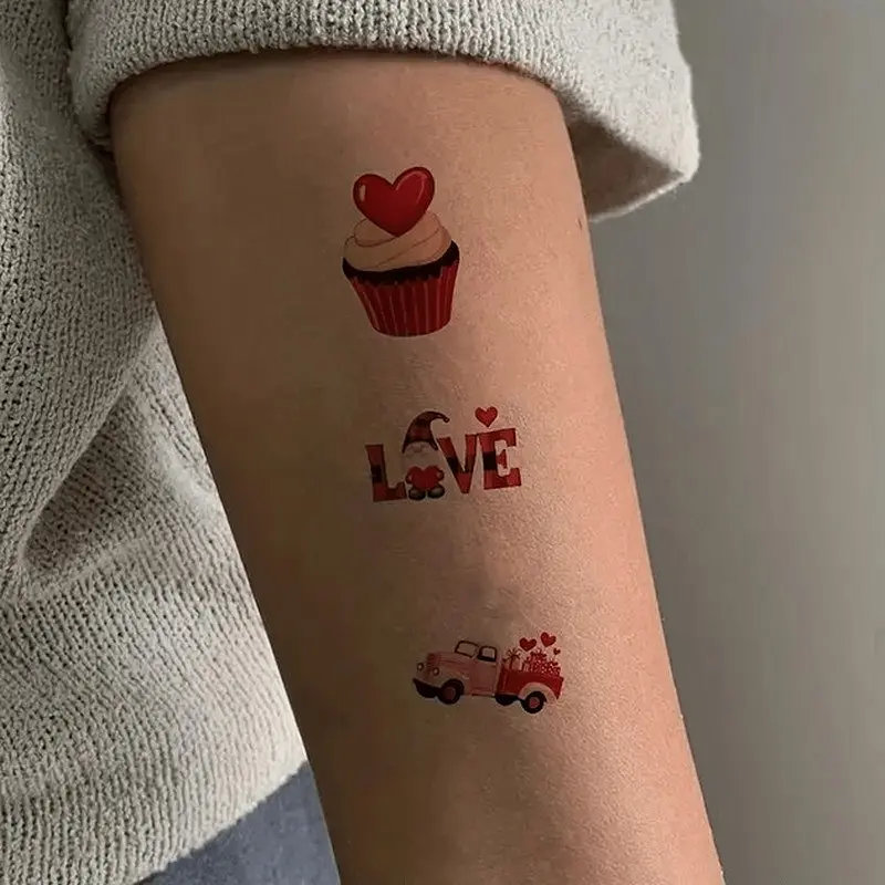 Набір тимчасових тату Любов № 1 Love-tattoo-mini-set-1-10, 12 х 7 см 10 шт - фото 5