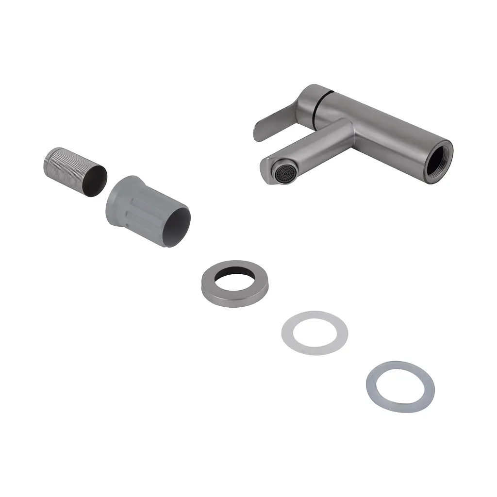 Смеситель для раковины Brinex Pure 001F низкий Nickel BRIPUR001FNKL - фото 4