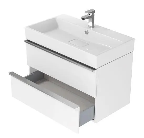 Тумба для ванної кімнати Cersanit Virgo 80 см Білий/Чорний S522-025 30412 - фото 3