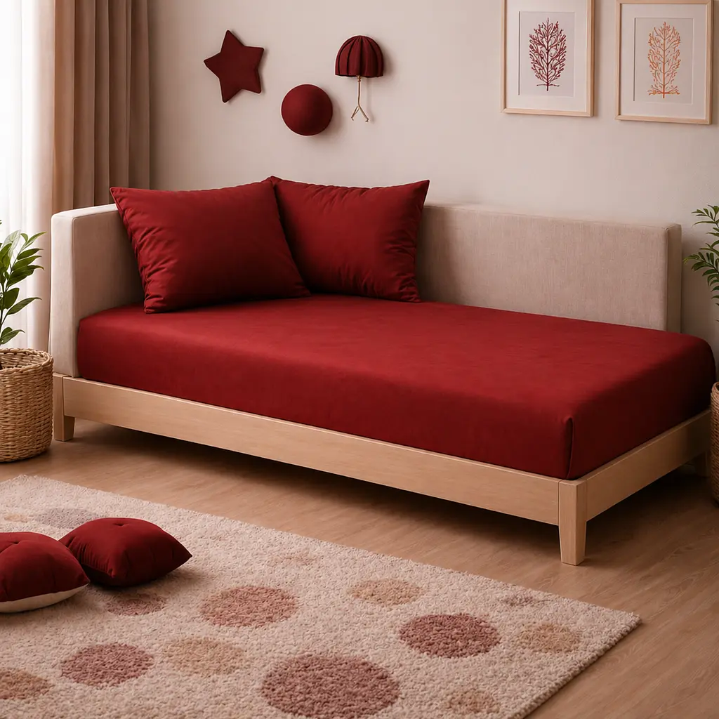 Дитяча постільна білизна MIRSON JUNIOR фланель Red 150х220см (2200012802618) - фото 8