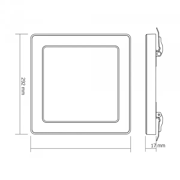 LED світильник квадратний VIDEX DL6S 24W 3000K-4000K-6500K White - фото 6