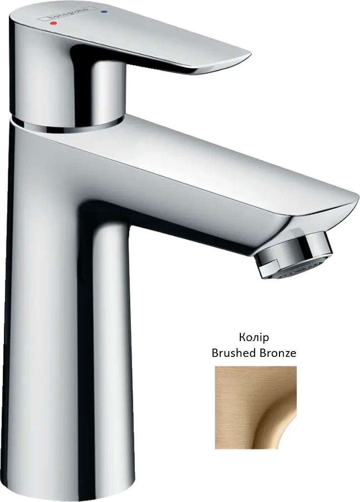 Змішувач Hansgrohe Talis E 110 для умивальника з донним клапаном pop-up Brushed Bronze 71710140 Бронза - фото 2