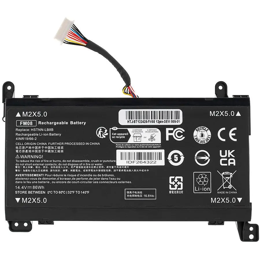 Батарея Hewlett Packard для ноутбука HP FM08 12pin (Omen 17-AN000 series) 14.6V 6300mAh чорний - фото 2