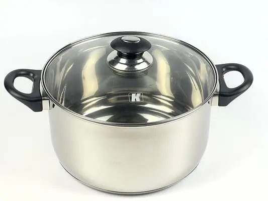 Каструля з кришкою Best Seller FH-222-22 22 см 4.7 л срібляста